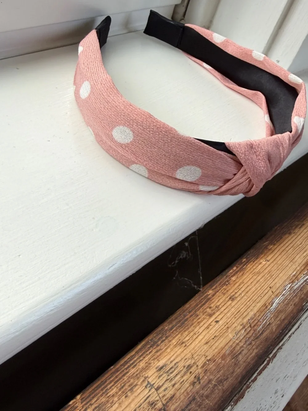 Anthropologie Pink Polk A Dot headband